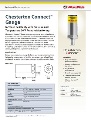 Chesterton Connect Gauge Data Sheet